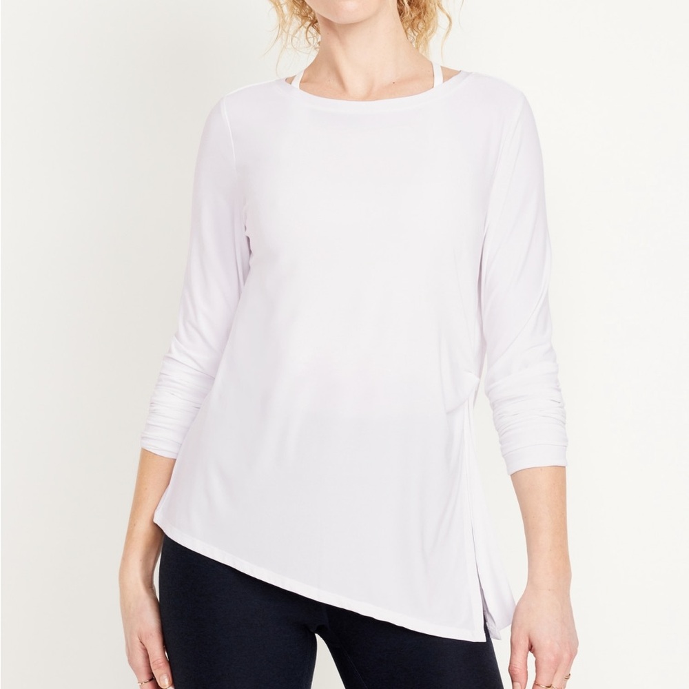White Long Sleeve tunic Top